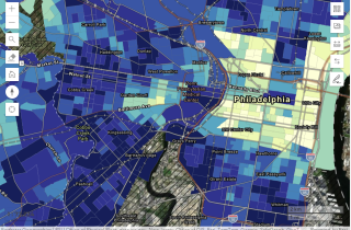 blue green mapping of environmental factors in region